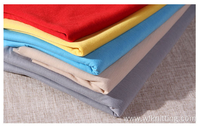Knit Solid Dye Spun Polyester Spandex Fabric