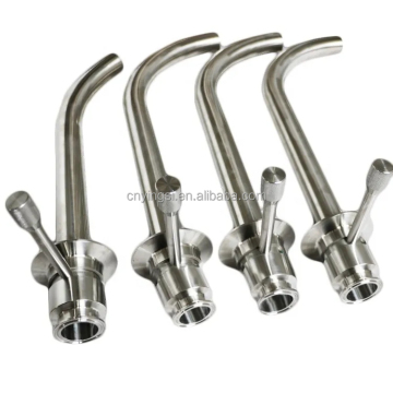 SS304 สแตนเลสสตีล 1.5 "Tri Clamp 90 องศา Pick Up Tube สำหรับอุปกรณ์เสริมถังและวาล์วแขนแร็ค