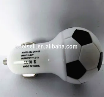 Football Shape Mobile Power Supply DC 5V/1A Soccer Shape Car USB Charger