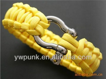 DJ126 outdoor yellow cord survival bracelet paracord bracelets for emergency