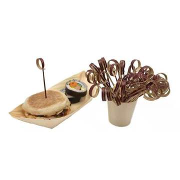 Bamboo Scissors Skewers Hamburger Picks