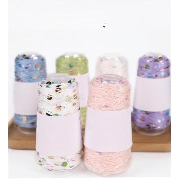 Fio misturado reciclável de lantejoulas tingido rosa brilhante de alta tenacidade penteado rayon ecológico resistente à abrasão super