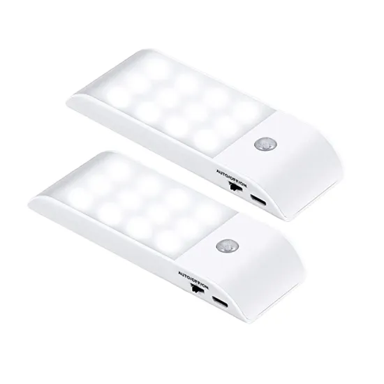 USB Rechargeable PIR Motion Induction Sensor Stick-on Night Light Wardrobe Hallway
