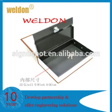 book-shaped metal stash safety box