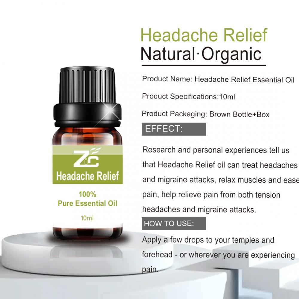 Grado terapéutico del aceite esencial para el alivio del dolor de cabeza