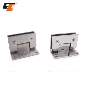 Manufactory Direct 90 Degree Bathroom Clamp Single Straight Edge Shower Glass Door Hinge