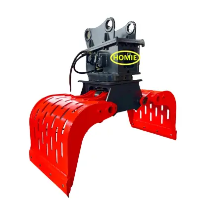 HOMIE Excavator Attachments: Rotating Demolition and Sorting Grapples for Recycling