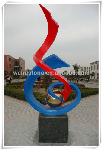 Contemporary Outdoor Ornament Stainless Steel Abstract Sculptures With Customized