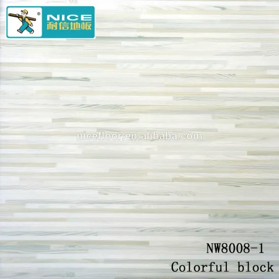 NWseries Colorful block Parquet wood flooring HDF core Parquet Flooring