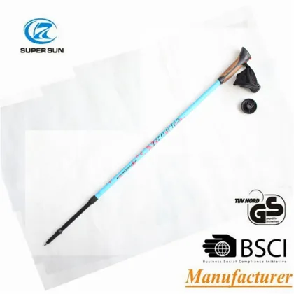 Supersun outdoor mountain climbing stick aluminum ultralight adjustable mountaineering trekking pole