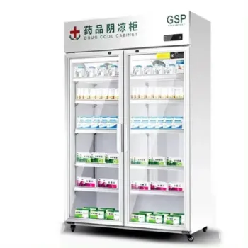 Supermarket Commercial Beverage Display Glass Door Vertical Refrigerator with Air Cooler Straight Cold