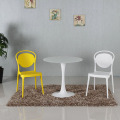 Eames coloridos empilhando cadeira de jantar de plástico branco