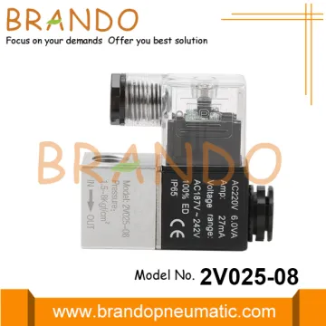 2V025-08 12VDC 24VDC Airtac Type Pneumatic Solenoid Valve