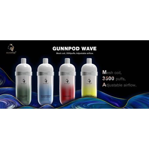 Orijinal Gunnpod Wave 3500 Puflar Tek Kullanımlık Vape