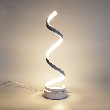 Forme de spirale populaire Minimaliste Black Gold Dimmable LED Table LEMPIDE LED