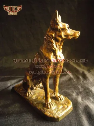The wolf bronze sculpture garden decoration sculpture