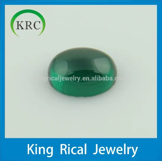 Emerald Nano flat back oval cabochon stone