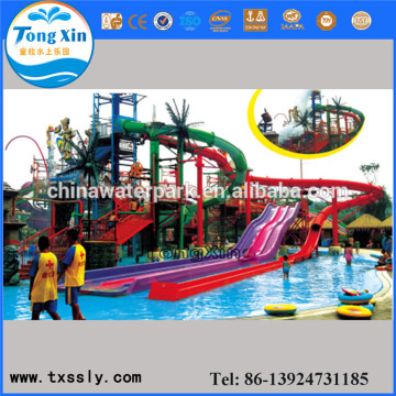 Holiday hotel and resort place outdoor water slides