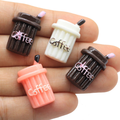 Commercio all&#39;ingrosso caffè disegni resina cabochon novità orecchino ciondolo accessorio divertente piccolo adesivo