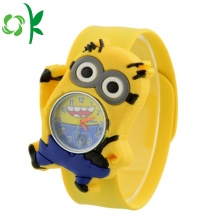 Cute Yellow Silicone Slap Digital Watch Soft Wristbands