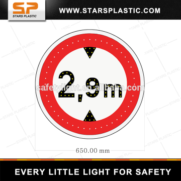 Solar round led traffic sign/portable traffic led sign/aluminum traffic road sign