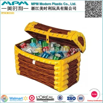 Inflatable portable ice cooler box with custom design