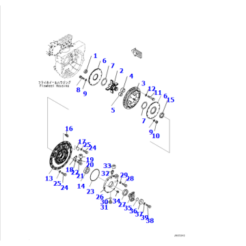 Genuine parts 195-12-42121 Shaft For D375AI-8