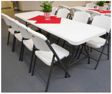 8 FT COMMERCIAL STACKING FOLDING TABLE