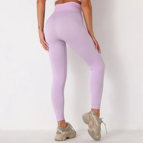 Lilac High Waist Seamless Gym Leggings