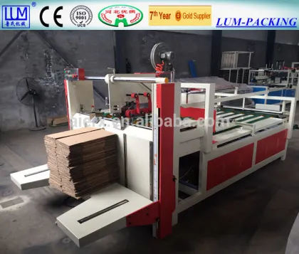 Semi auto folder guling machine/carton box making machine with CE and ISO9001 Certificate