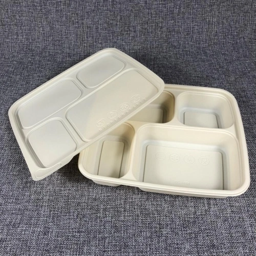 disposable paper pulp lunch box wheat