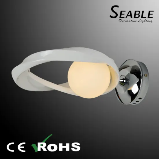 wholesale price White black red color morden ring-shaped fiber glass wall light for hotel