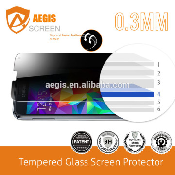 0.3mm tempered glass screen protector for iphone 5 color frame privacy glass screen protector