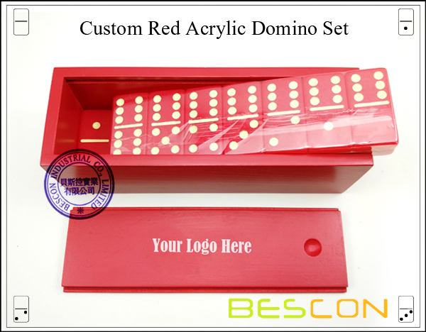 Red Acrylic Domino Set-3
