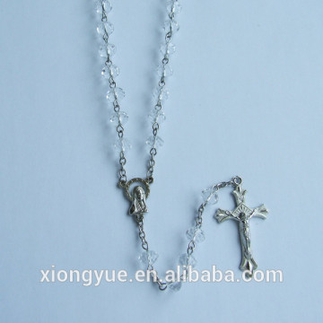 Clear Crystal Rosary Catholic Beads