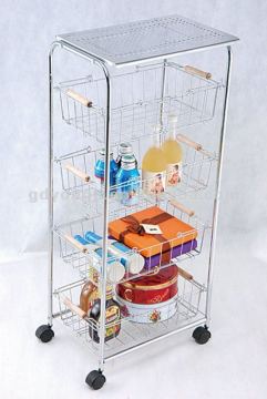 stainless steel household storage shelf