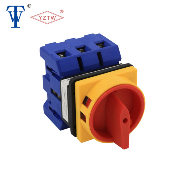 YZTW TWD11-100 3P Yellow Red Pad-Lock OFF-ON Isolator Switch