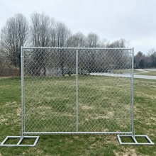 Tymczasowe ocynkowane ogrodzenie z ogniwami łańcucha o wymiarach 6 stóp x 100 stóp