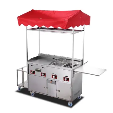 Versatile Street Food Cart: Combining Fryer, Grill, and Noodle Cooker in a Hand-Pushed Food Truck