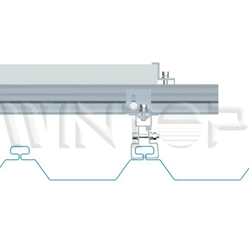 Solar Rail Racking System for Tin Roof PV Modules