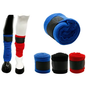 Soft Thick Fleece Equestrian Leg Bandages Set of 4 for Horses