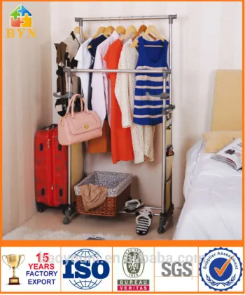 BYN Double levels Garment rack with hooks DQ-0065B