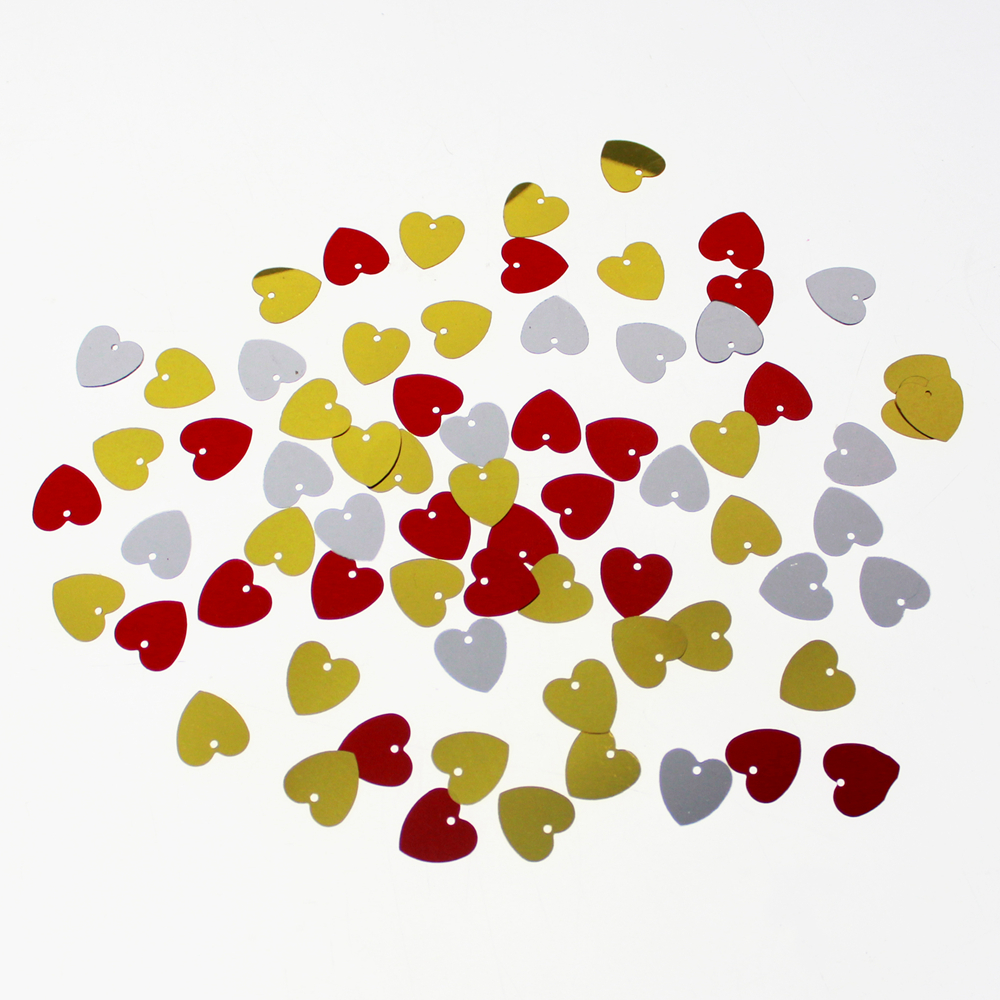 YColorful Heart Shaped Loose Sequins