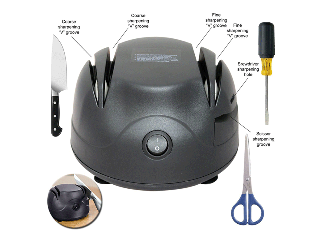 Practical and efficient electric knife sharpener