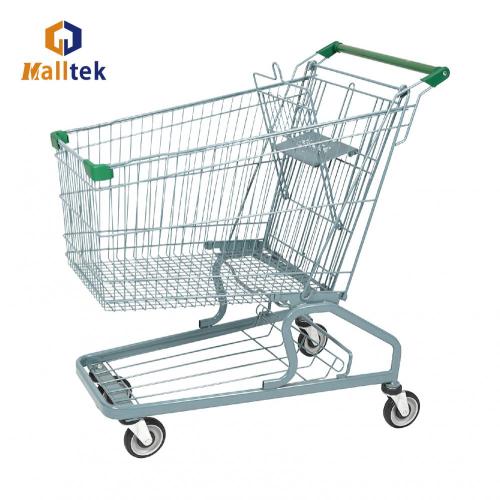 Supermarket Zinc Plated German Shopping Trolley