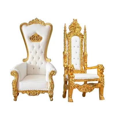 Royal Gold Throne Chairs for Weddings