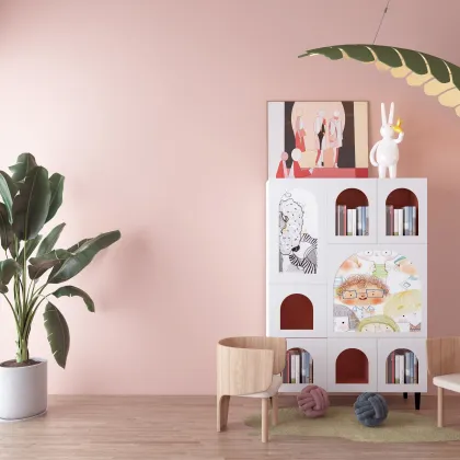 Candy Pink PVC Wallpaper for Bedroom Decoration