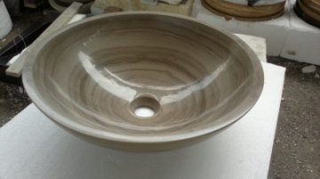Brown Wood Vein Marble Sinks for Kitchen/Bashroom (SMS020)