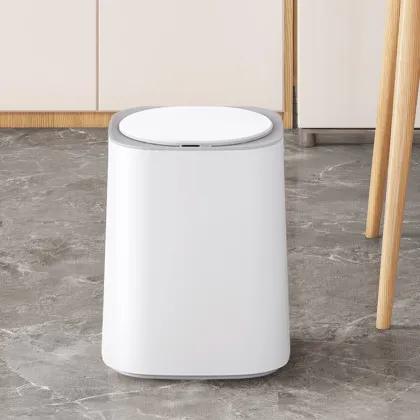 Plastic Sensor Trash Bin with trash bag ring