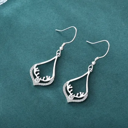 925 Silver Earrings Women Jewelry Drop Fancy Earrings